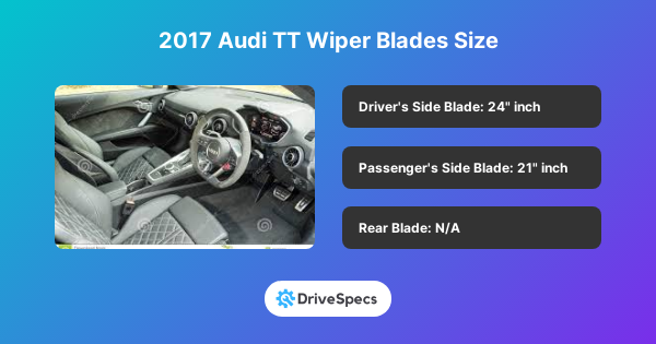 2017 Audi TT Wiper Blades Size