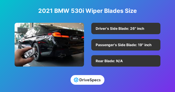 2021 BMW 530i Wiper Blades Size