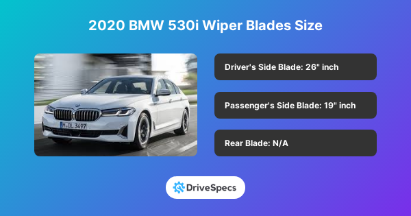 2020 BMW 530i Wiper Blades Size