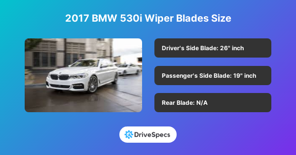 2017 BMW 530i Wiper Blades Size